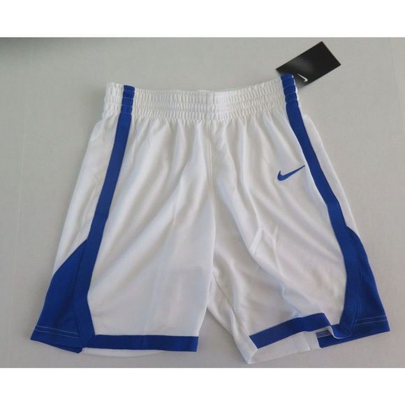 Nike AV2251 108 Women's Sz XS White/Team Royal Blue Basketball Practice Shorts - Picture 1 of 4